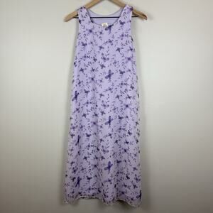 Jonathan Martin Butterfly Print Dress Girls Size 16 Vintage Cottagecore Easter